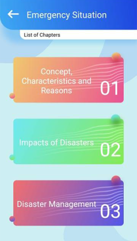 Emergency Situation and List of Chapters