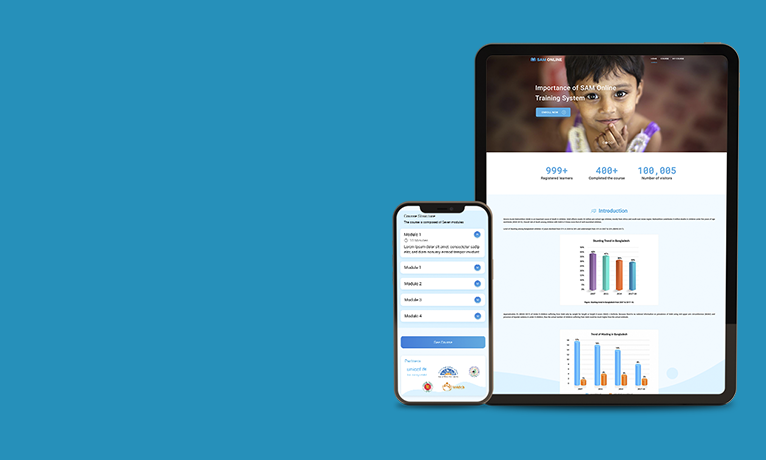 Front Page Sample of Severe Acute Malnutrition (Sam) eLearning Platform