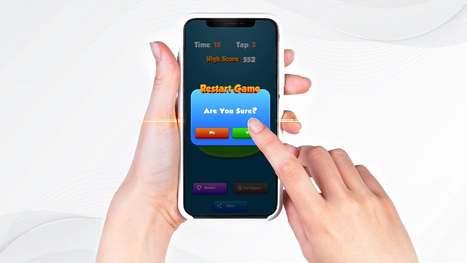 Speed Tapping game play display