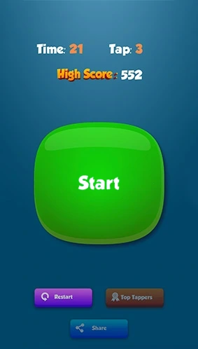 Start screenshot of Speed Tapping game