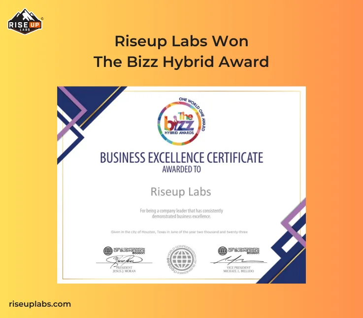 Inner thumbnail of Riseup Labs Won The Bizz Hybrid Award insight